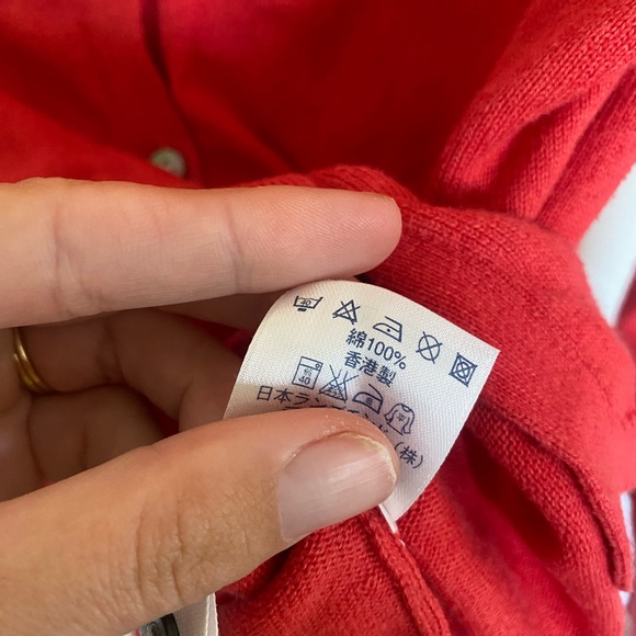 Vintage 100% cotton red cardigan - Picture 6 of 6